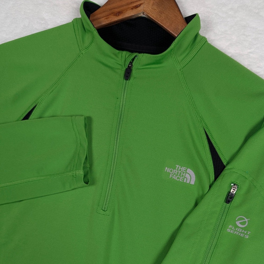 The North Face Pullover Mens Medium Green Flight Series 1/4 Zip‎ VaporWick Shirt